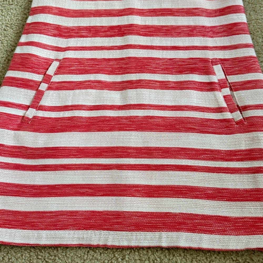 Cupcakes & Cashmere Coral Striped Jacquard Shift Dress XS NWOT - Picture 3 of 12